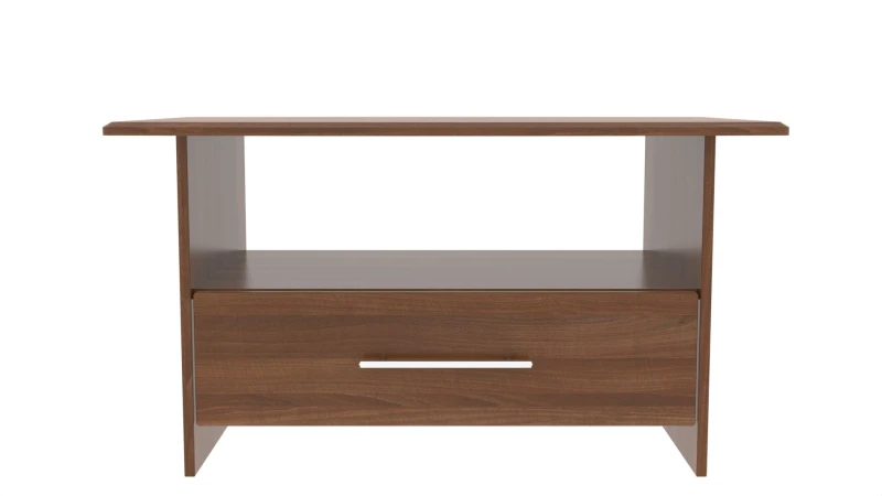 Image of Ready Assembled 2 U Carlton Bottom Drawer Coffee Table (Ready Assembled) in Walnut Walnut Unisex