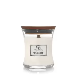 Image of Woodwick White Tea & Jasmine Scented Candle 85g