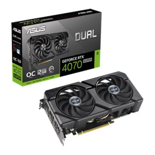 Image of Asus ASUS Dual -RTX4070S-O12G-EVO NVIDIA GeForce RTX 4070 SUPER 12 GB GDDR6X 90YV0KC0-M0NA00