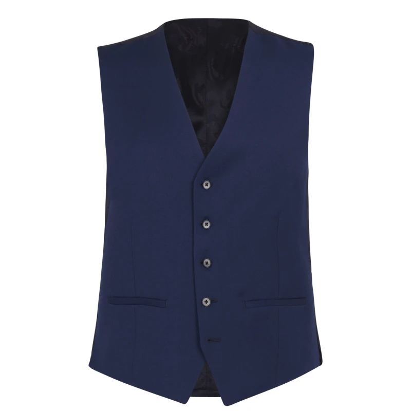 Image of Ted Baker Slim Fit Irvinws Waistcoat - Blue Blue S