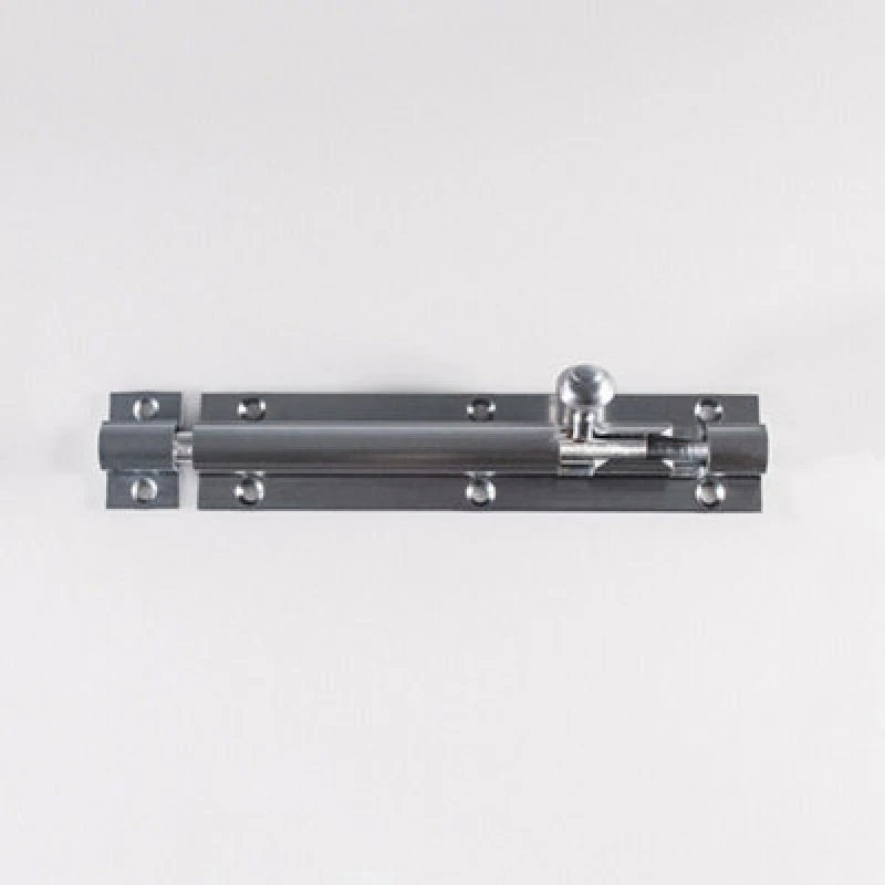 Image of Loops Straight Barrel Surface Mounted Door Bolt Lock 151 x 32mm Satin Chrome Multi unisex