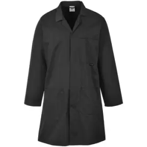 Image of 2852 - Black Standard Lab Coat Jacket sz Small Regular - Portwest