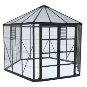 Image of Palram - Canopia Oasis Hexagonal Greenhouse 12ft - Grey