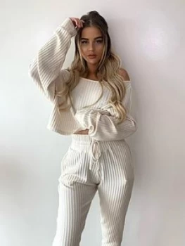 Image of Gym King Ribbed Jogger - Cream