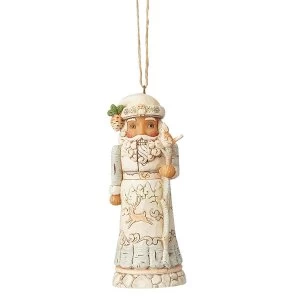 Image of White Woodland Nutcracker Hanging Ornament