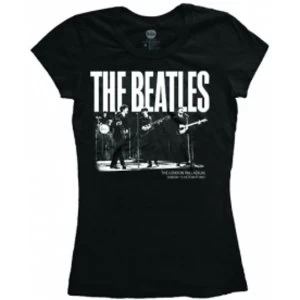 Image of The Beatles Palladium 1963 Ladies Black T Shirt: X Large