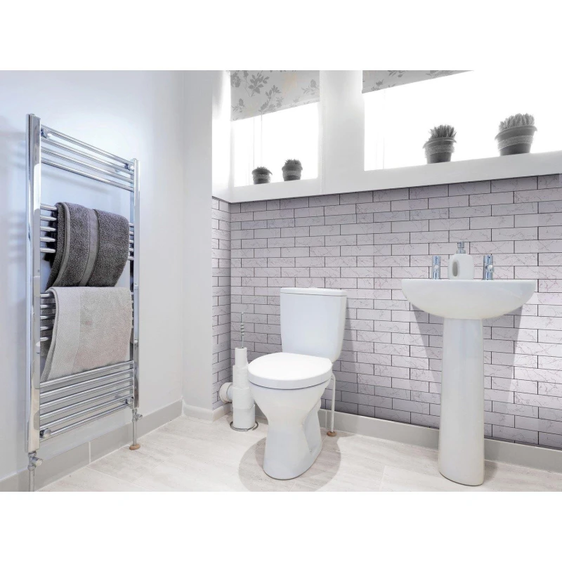 Image of D C Fix 3D Splashback Wallpaper Splendid Marble - Grey Grey One Size