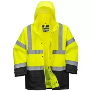 Image of Portwest S768YBRM - sz M Hi-Vis Executive 5-in-1 Jacket - Yellow/Blue