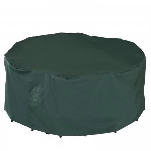 Image of Outsunny PVC Coated Large Round 600D Waterproof Outdoor Furniture Cover Green