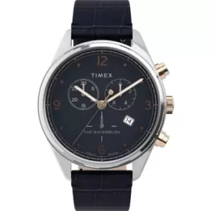 Image of Mens Timex Stainless Steel Waterbury Traditional Chrono Waterbury Traditional