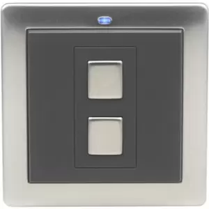 Image of LightwaveRF 3V 1 Gang Wire-free Switch - Stainless Steel - JSJSLW201SS
