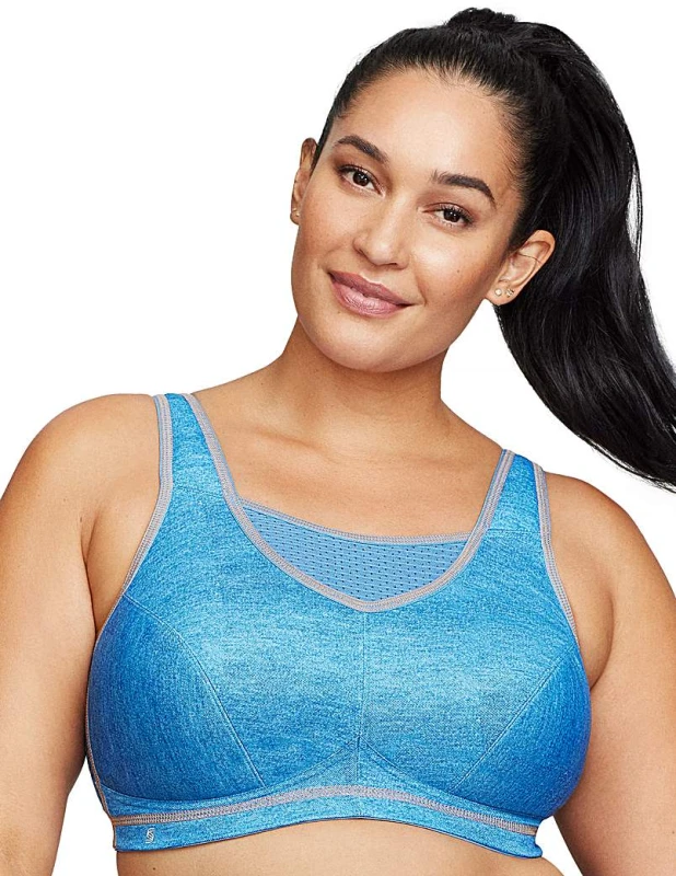 Image of Glamorise Glamorise 1067 Sport Bra Light Denim - Glamorise - Size: 34D Light Denim Female 34D VK19437