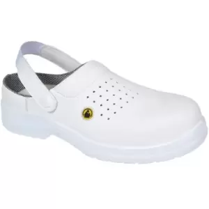 Image of FC03WHR40 - sz 40 Compositelite esd Perforated Safety Clog sb ae - White - White - Portwest