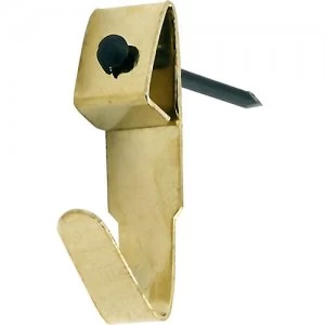 Image of Select Hardware Picture Hooks No. 1 Single Electro Brass 20 Pack