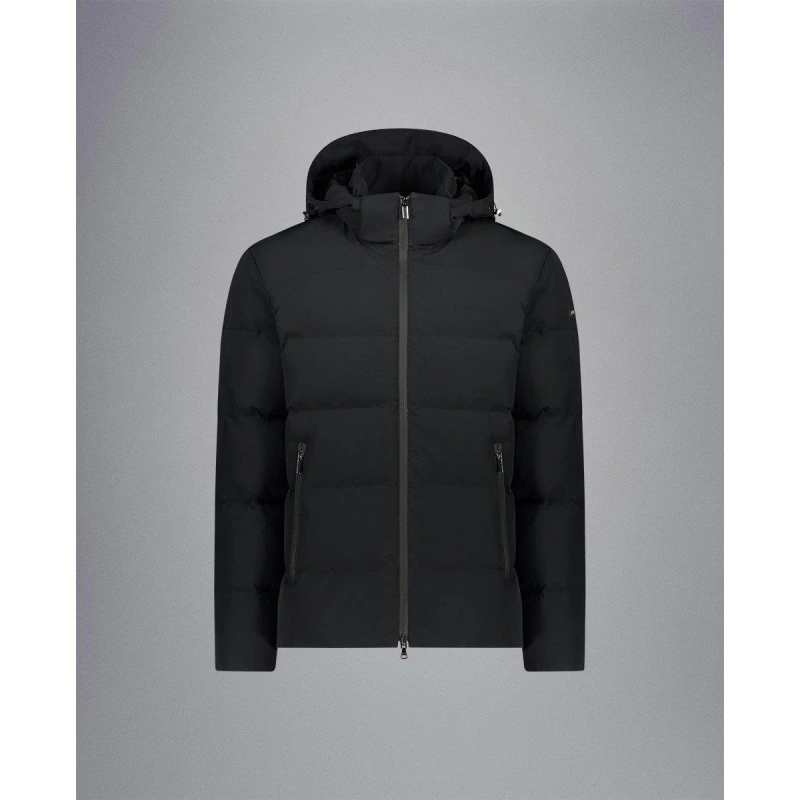 Image of Paul And Shark Mens Typhoon Short Puffer Jacket Black male S