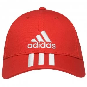 Image of adidas Baseball 3-Stripes CT Cap - Scarlet/White