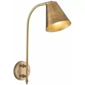 Image of Wall Light - Antique Solid Brass - 10W LED E27 - Dimmable - Living Room