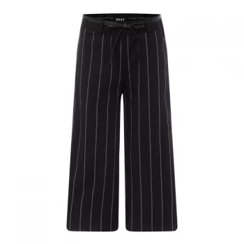 Image of DKNY Crop Wide Leg Pants - Black/White