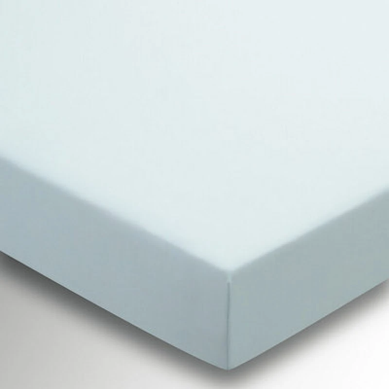 Image of Helena Springfield Helena Springfield 'Plain Dye' Polycotton Fitted Sheet Extra Deep in Duck Egg Blue Size: Single Fitted Duck Egg Blue Single Fitte