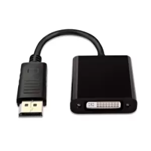 Image of V7 Black Video Adapter DisplayPort Male to DVI-I Female Active