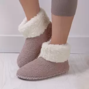 Image of totes Isotoner Bobble Ladies Slipper Boots Pink