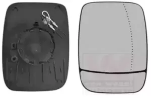 Image of VAN WEZEL Wing Mirror Glass OPEL,RENAULT,FIAT 3891838 9636500Q1A,4407035,6000618133 95517331,9636500Q1A,963651588R