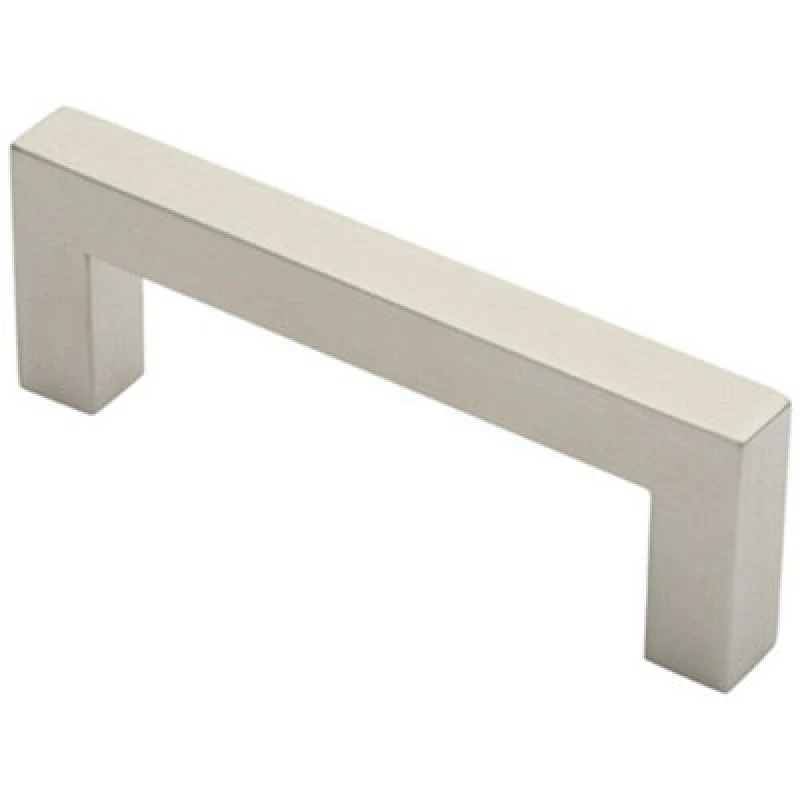 Image of Loops Square Mitred Door Pull Handle 169 x 19mm 150mm Fixing Centres Satin Steel Metallics unisex