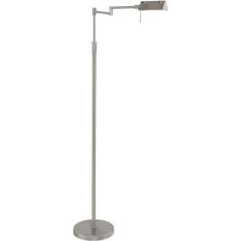 Image of Sienna Lighting - Sienna Karl LED Integrated Floor Lamp Steel Brushed, Glass Matt