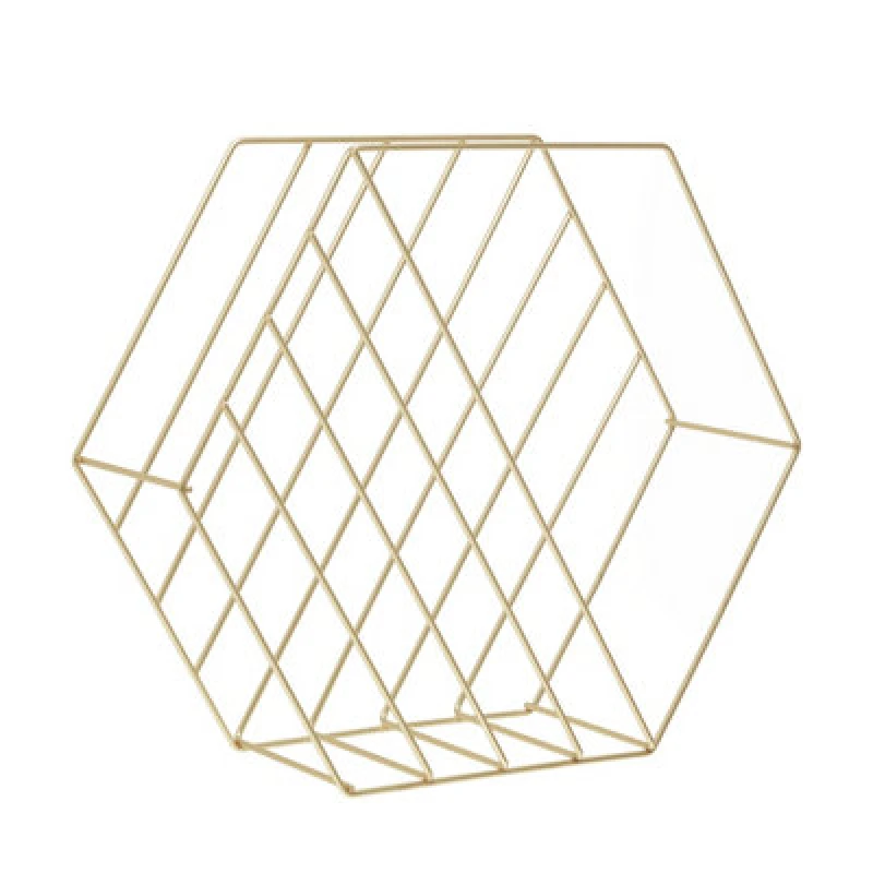 Image of Premier Housewares Vertex Hexagonal Basket Gold unisex