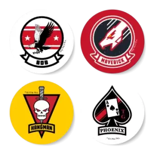 Image of Top Gun Maverick Call Outs Round Coaster Set