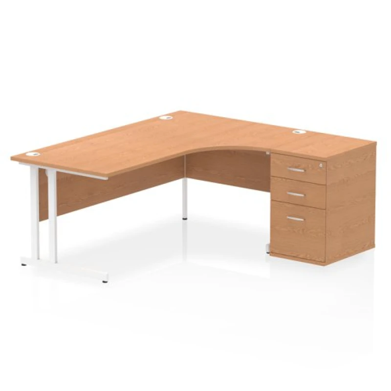 Image of Dynamic Office Solutions Impulse 1800mm Cantilever Right Crescent Desk Workstation I004146