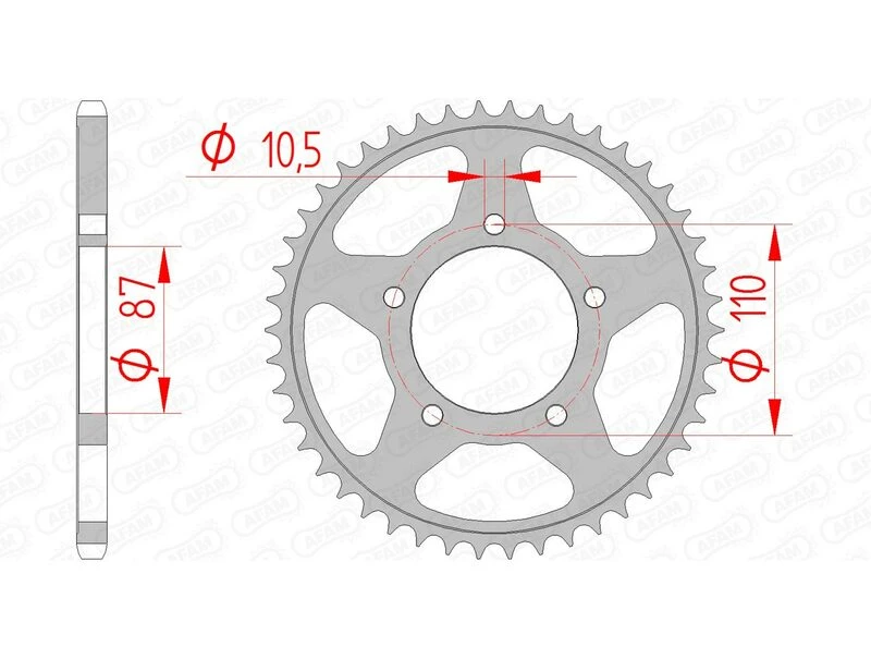 Image of AFAM 14405-46 Chain Sprocket Steel Chain Sprocket (5479)