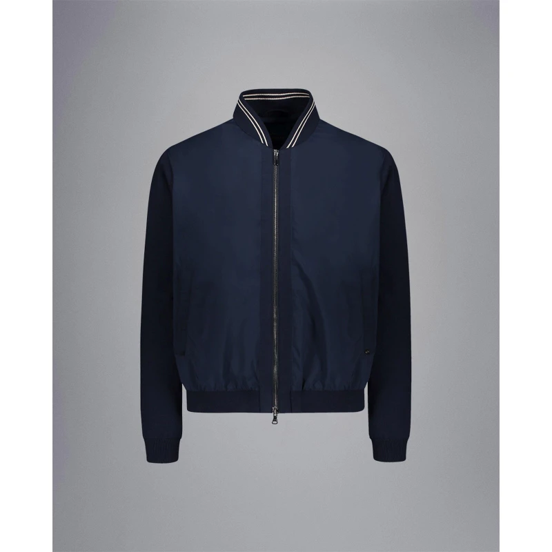 Image of Paul And Shark Mens Typhoon Water Wind Resistant Softshell Jacket Blue male M