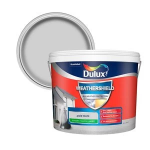 Image of Dulux Weathershield All Weather Protection Pale Slate Smooth Masonry Paint 10L