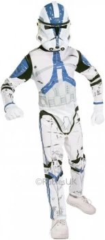 Image of Rubies Childs Clone Trooper Fancy Dress Costume Medium