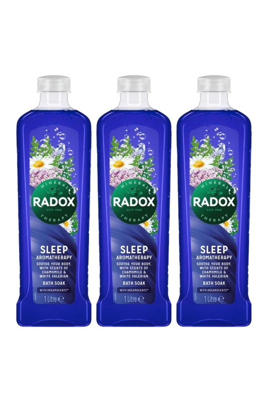 Image of Radox 'Bath Soak' Sleep Aromatherapy w/ DreamScentz Fragrance, 3x1L Purple unisex