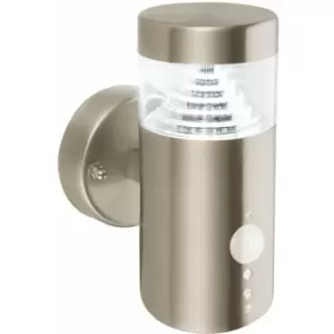 Image of Outdoor Wall Light with PIR Sensor - Daylight White - Stepped Reflector - Steel