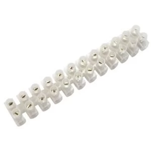 Image of BQ White 3A 12 Way Cable Connector Strip Pack of 10