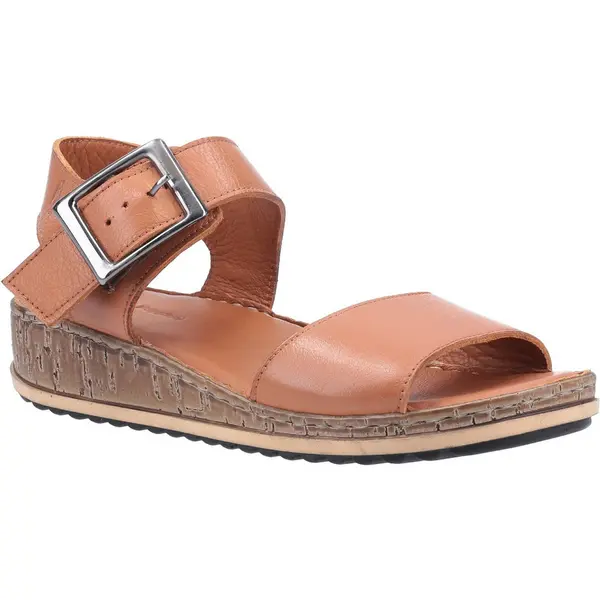 Image of Hush Puppies Womens Ellie Suede Leather Summer Sandals UK Size 3 (EU 36) TAN HUS527-TAN-3