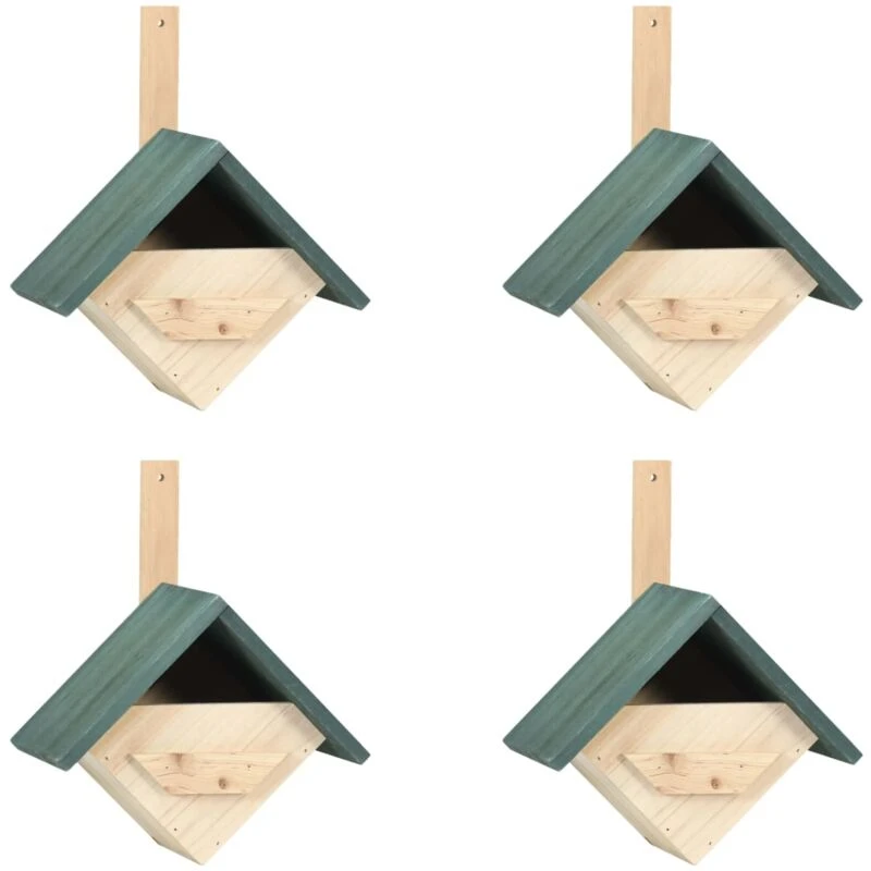 Image of VIDAXL Bird Houses 4 pcs 24x16x30cm Firwood Vidaxl 8719883979342