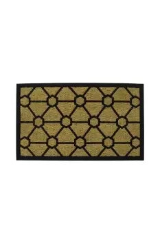Image of Woven Coir Tuffscrape Doormat 45x75cm Geometric