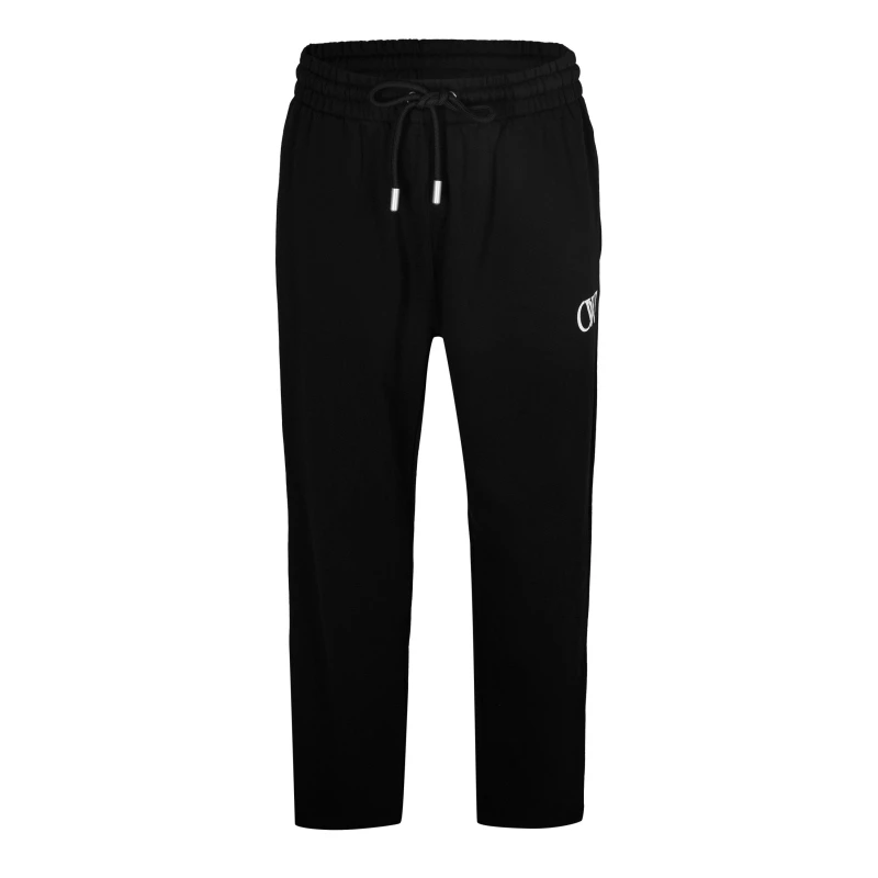 Image of Off White Mens Closed Hem Fleece Joggers Closed Hem Fleece Jogging Bottoms XS Black 48261603310