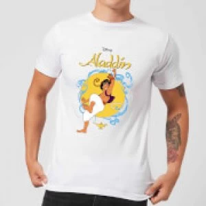 Image of Disney Aladdin Rope Swing Mens T-Shirt - White - L