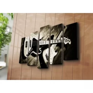 Image of 5PATK-36 Multicolor Decorative Canvas Painting (5 Pieces)