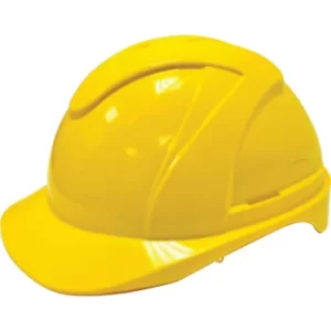 Image of Yellow ABS Vented Safety Helmet
