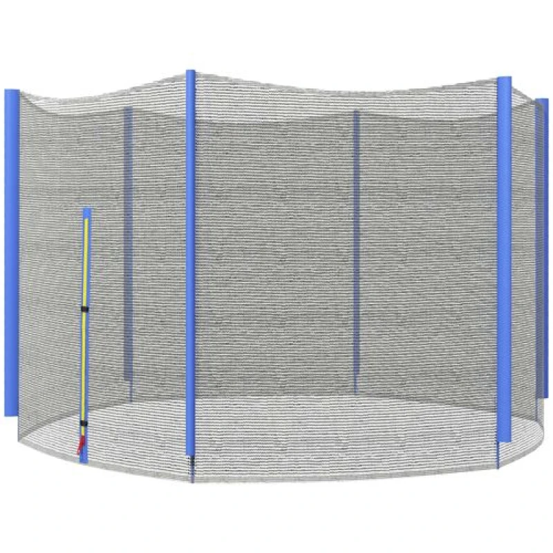 Image of SPORTNOW 8ft Trampoline Net Replacement Safety Net with Zipped Door, Blue Blue