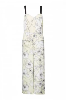 Image of Great Plains Tropical Fauna Jumpsuit Yellow