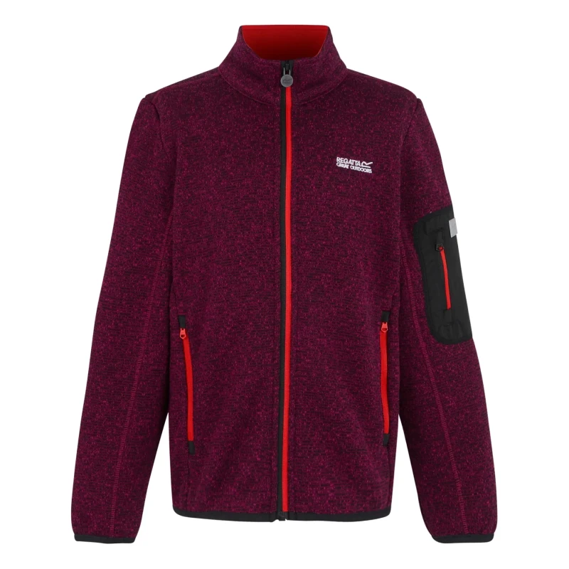 Image of Children's zipped fleece Regatta Newhill Rouge Unisex 13 ans
