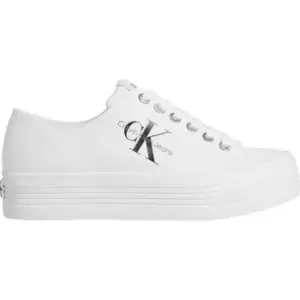Image of Calvin Klein Jeans Vulcanized Flatform Laceup Co - White