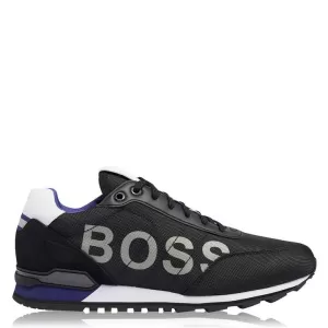 Image of Hugo Boss Parkour Nylon Runner Trainers Black/Purple 005 Men